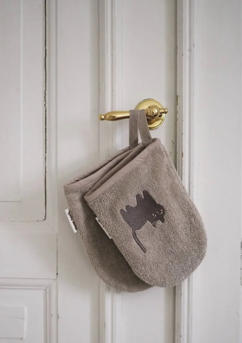 2er-Set Waschlappen ‚Paw‘ Moon Cat