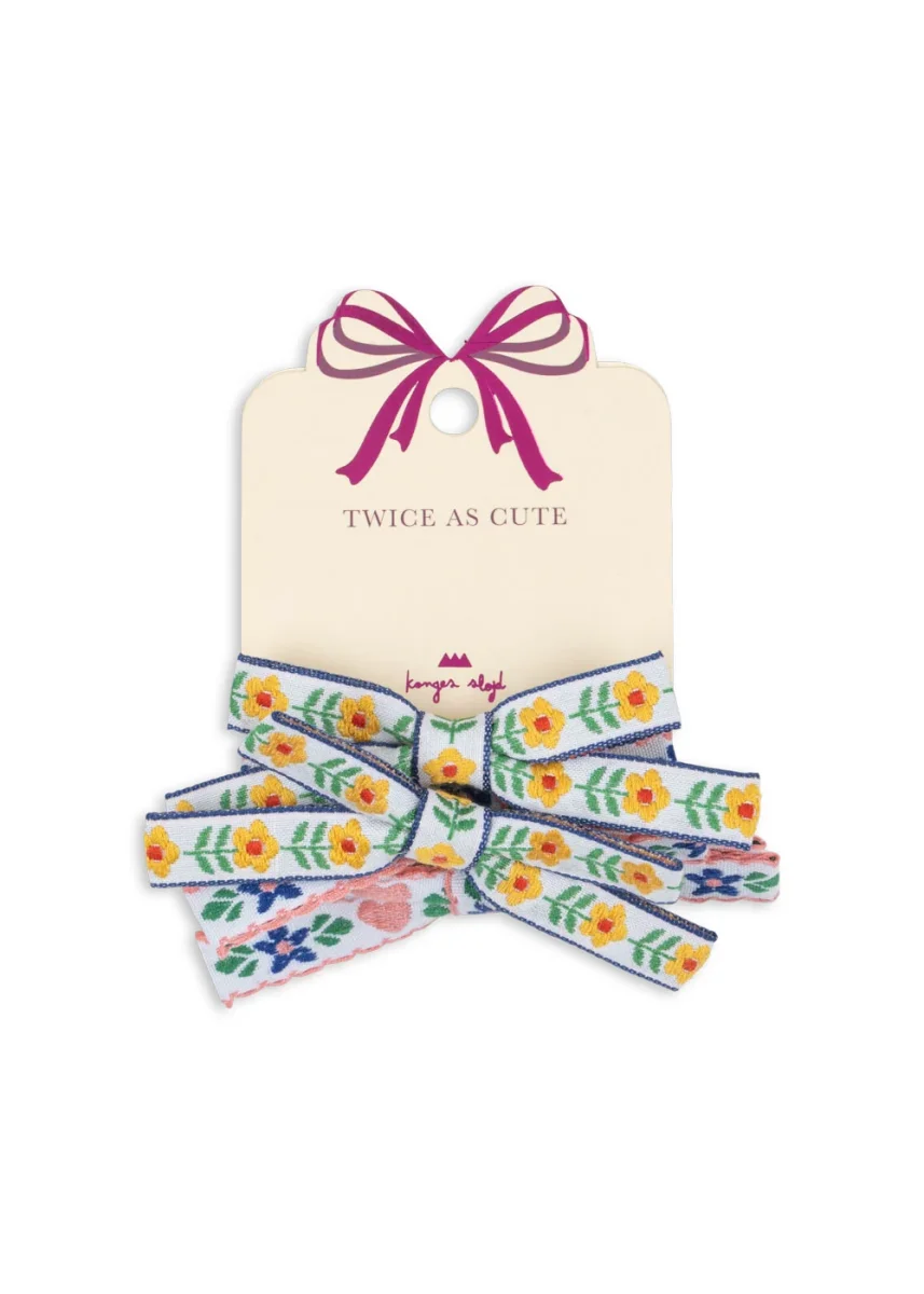 4 Pack mini Bow Haargummi – white/rose