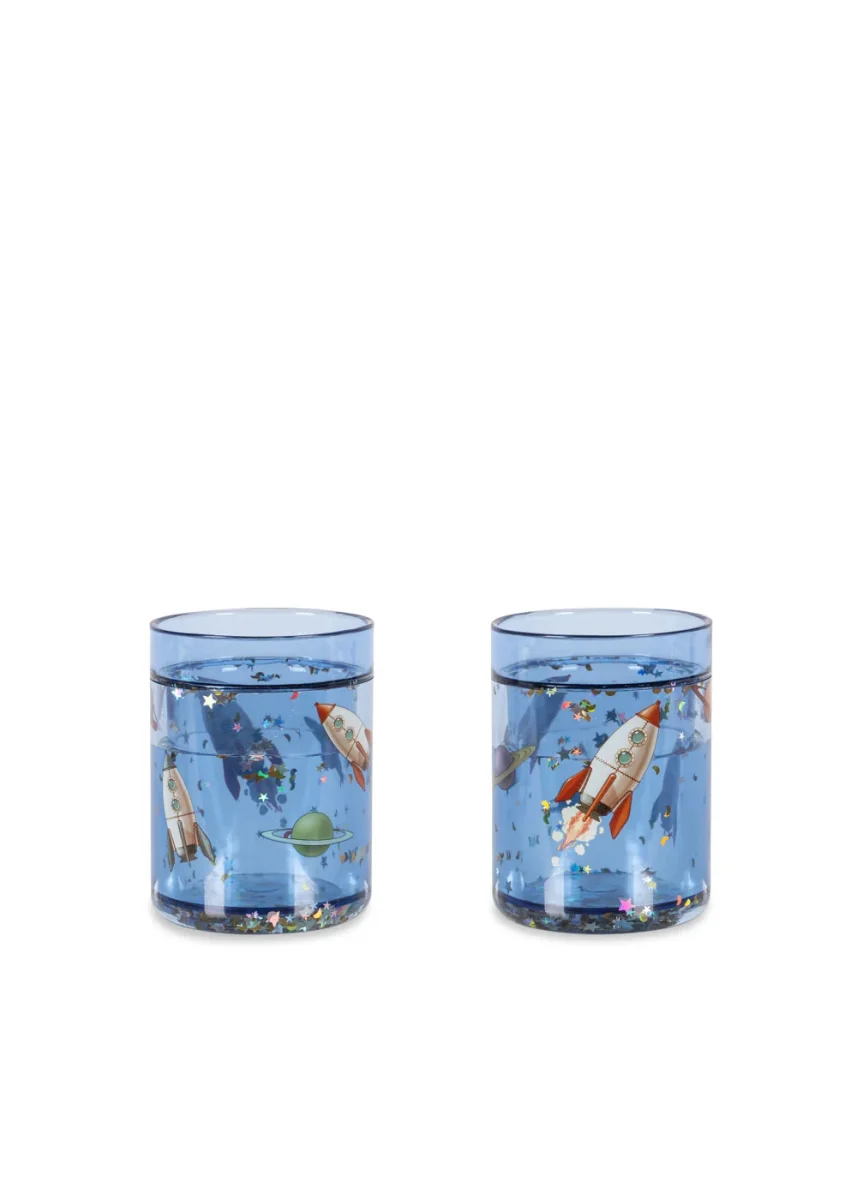 2 Pack Glitzerbecher – outer space