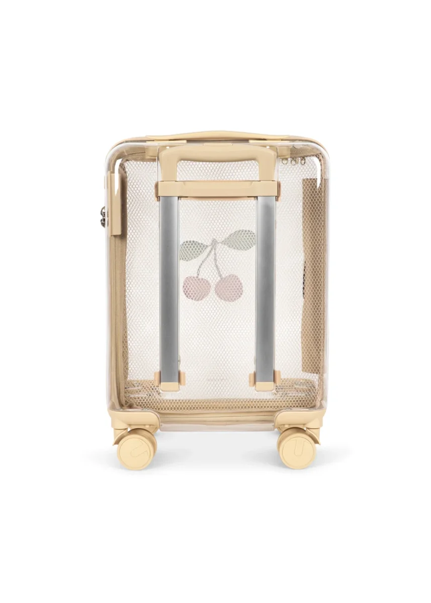 TRANSPARENTER REISEKOFFER – cherry transparent